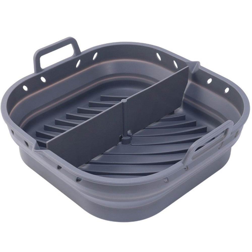 Collapsible Silicone Air Fryer Liner with Removable Divider