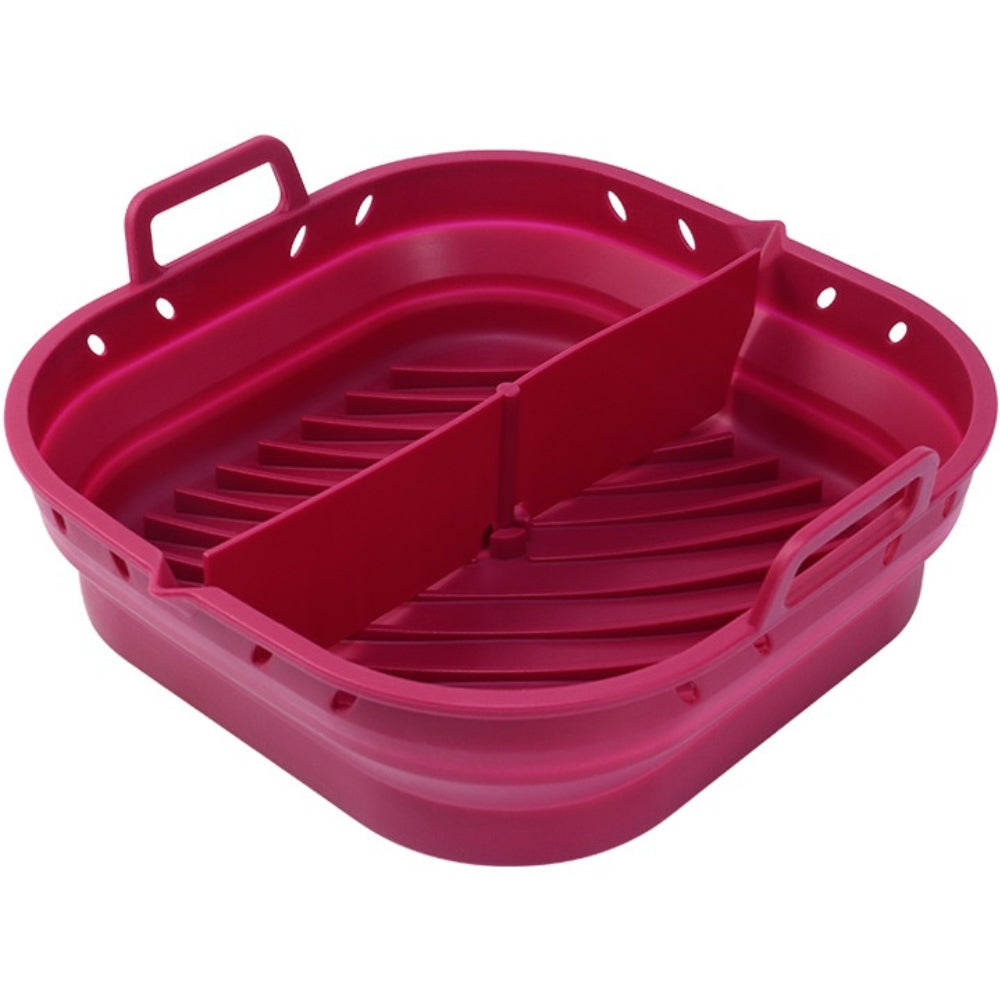 Collapsible Silicone Air Fryer Liner with Removable Divider