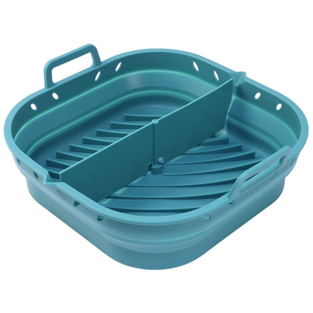 Collapsible Silicone Air Fryer Liner with Removable Divider