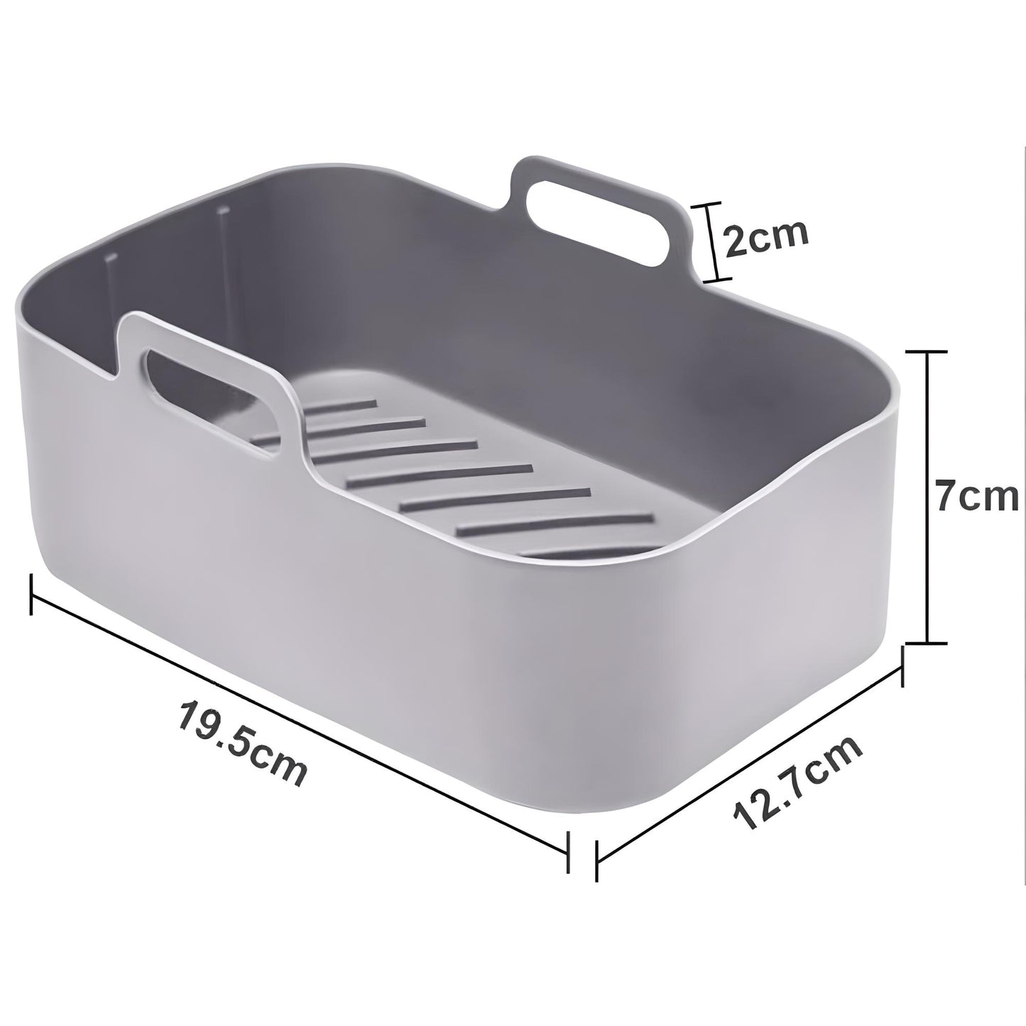 Dual Compartment Reusable Silicone Air Fryer Liners - 2 Pack