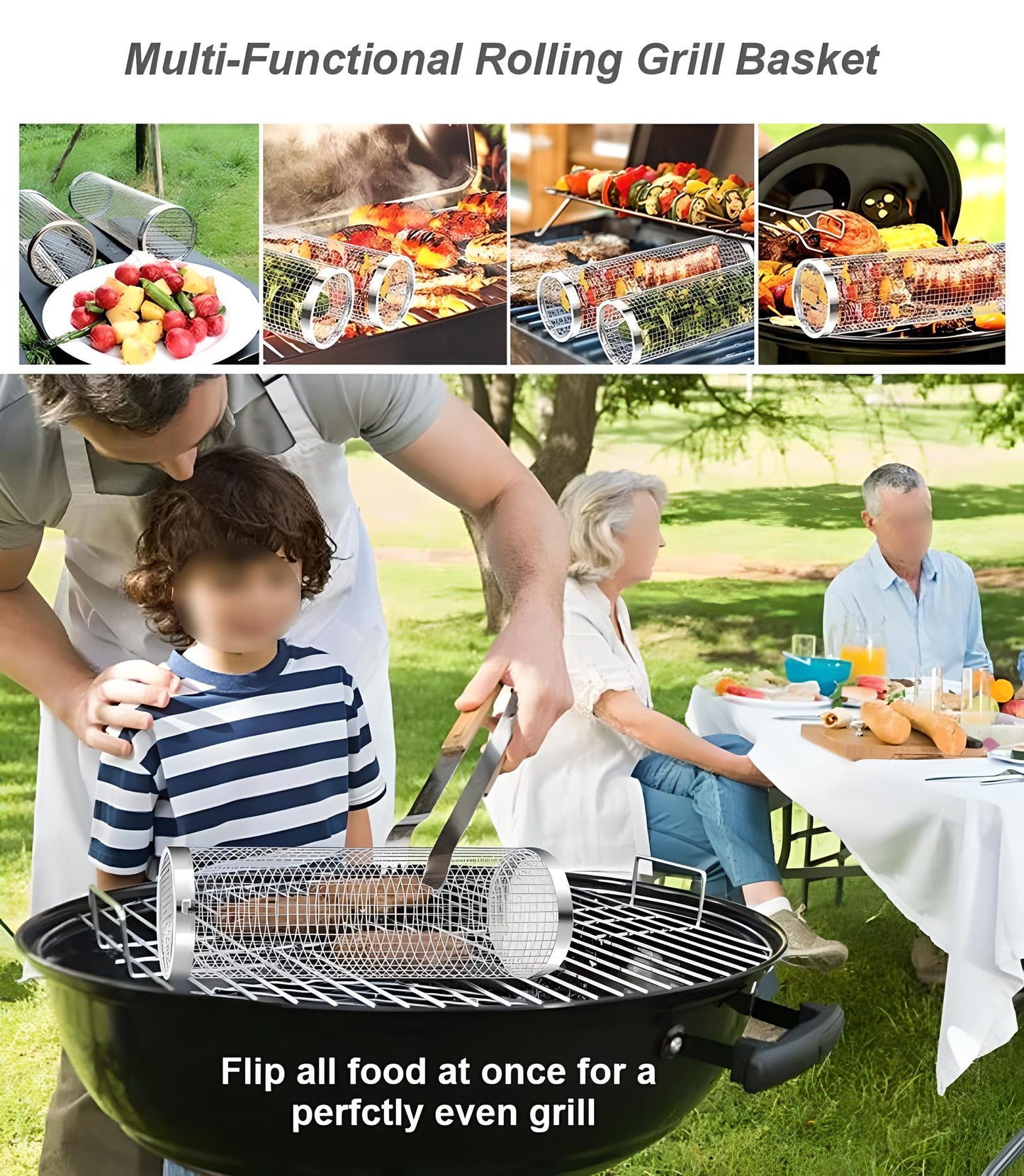 Large Braai Basket - 30cm Cylinder
