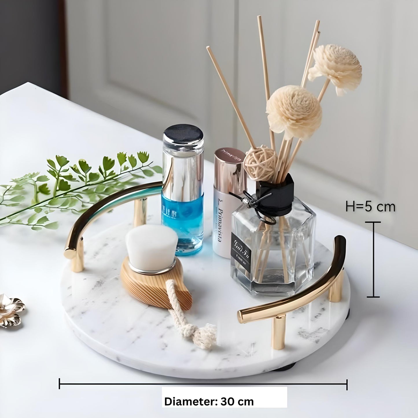 Opulent White Marble Charcuterie Board - Round